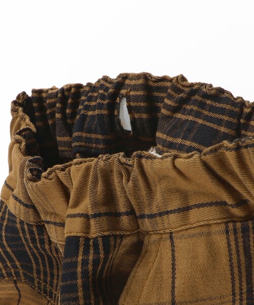 BRANSHES（ブランシェス）の「【ガーデナー】チェック柄テーパードパンツ（チノパンツ・キッズ・キャメル/グレー/オフホワイト・130/140/100/150/90/110/120）」の5枚目の写真