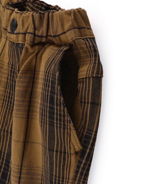 BRANSHES（ブランシェス）の「【ガーデナー】チェック柄テーパードパンツ（チノパンツ・キッズ・キャメル/グレー/オフホワイト・130/140/100/150/90/110/120）」の6枚目の写真