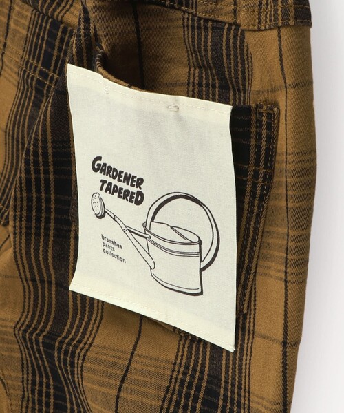 BRANSHES（ブランシェス）の「【ガーデナー】チェック柄テーパードパンツ（チノパンツ・キッズ・キャメル/グレー/オフホワイト・130/140/100/150/90/110/120）」の9枚目の写真