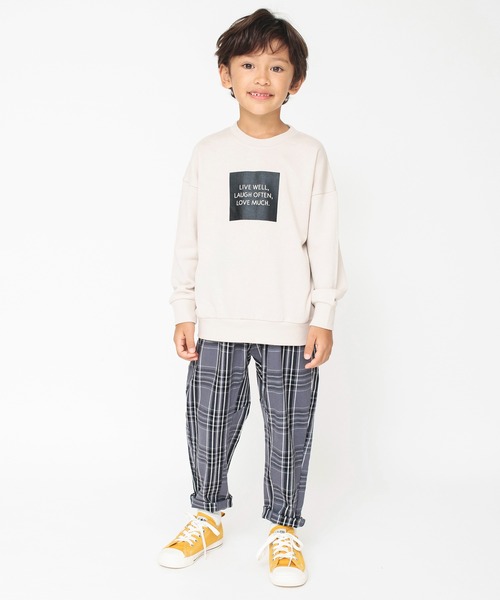 BRANSHES（ブランシェス）の「【ガーデナー】チェック柄テーパードパンツ（チノパンツ・キッズ・キャメル/グレー/オフホワイト・130/140/100/150/90/110/120）」の20枚目の写真