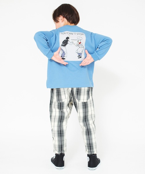 BRANSHES（ブランシェス）の「【ガーデナー】チェック柄テーパードパンツ（チノパンツ・キッズ・キャメル/グレー/オフホワイト・130/140/100/150/90/110/120）」の13枚目の写真