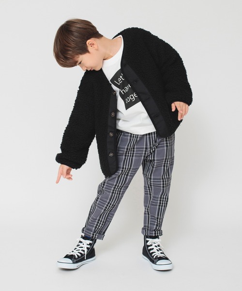 BRANSHES（ブランシェス）の「【ガーデナー】チェック柄テーパードパンツ（チノパンツ・キッズ・キャメル/グレー/オフホワイト・130/140/100/150/90/110/120）」の18枚目の写真