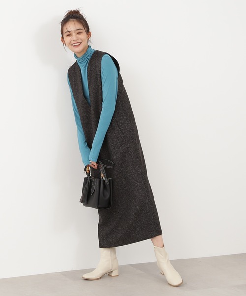 N.（N. Natural Beauty Basic）（エヌエヌナチュラルビューティーベーシック）の「◆フィンガーホールリブインナー（Tシャツ/カットソー・レディース・オフホワイト/ブラック/ブルー/レッド・MEDIUM）」の10枚目の写真