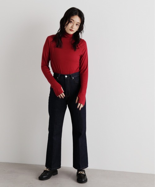 N.（N. Natural Beauty Basic）（エヌエヌナチュラルビューティーベーシック）の「◆フィンガーホールリブインナー（Tシャツ/カットソー・レディース・オフホワイト/ブラック/ブルー/レッド・MEDIUM）」の13枚目の写真