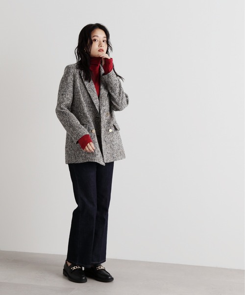 N.（N. Natural Beauty Basic）（エヌエヌナチュラルビューティーベーシック）の「◆フィンガーホールリブインナー（Tシャツ/カットソー・レディース・オフホワイト/ブラック/ブルー/レッド・MEDIUM）」の14枚目の写真