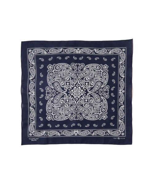 BEAMS（ビームス）の「ELEPHANT BRAND / バンダナ（バンダナ/スカーフ・メンズ・ベージュ/レッド/カーキ/ネイビー/ブラック・ONE SIZE）」の4枚目の写真