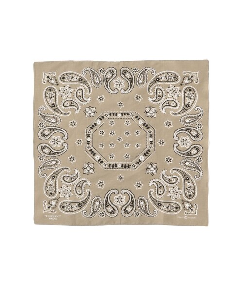 BEAMS（ビームス）の「ELEPHANT BRAND / バンダナ（バンダナ/スカーフ・メンズ・ベージュ/レッド/カーキ/ネイビー/ブラック・ONE SIZE）」の3枚目の写真