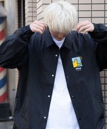 (What it isNt) ART BY MARK GONZALES / ナイロン ワッシャー加工 エンジェルロゴ コーチジャケット
