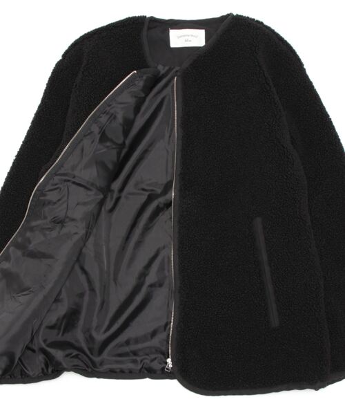 Samansa Mos2 blue（サマンサモスモスブルー）の「ボアジャケット（ノーカラージャケット・レディース・ブラック/ベージュ/ブラウン・ﾌﾘ-）」の16枚目の写真