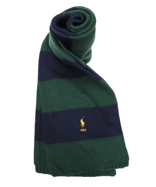 Ungrid（アングリッド）の「RALPH LAUREN RUGBY STRIP（ストール/ショール・レディース・グレー/グリーン・FREE）」の2枚目の写真