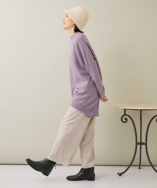 KATHARINE ROSS(キャサリンロス)の「【KATHARINE ROSS】ヤク混ニットチュニック(チュニック・レディース・チャコールグレー/ホワイト/ラベンダー・MEDIUM)」の8枚目の写真