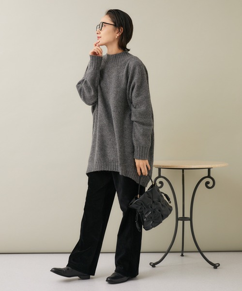 KATHARINE ROSS(キャサリンロス)の「【KATHARINE ROSS】ヤク混ニットチュニック(チュニック・レディース・チャコールグレー/ホワイト/ラベンダー・MEDIUM)」の11枚目の写真