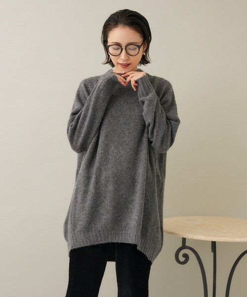 KATHARINE ROSS(キャサリンロス)の「【KATHARINE ROSS】ヤク混ニットチュニック(チュニック・レディース・チャコールグレー/ホワイト/ラベンダー・MEDIUM)」の13枚目の写真