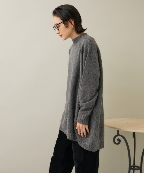 KATHARINE ROSS(キャサリンロス)の「【KATHARINE ROSS】ヤク混ニットチュニック(チュニック・レディース・チャコールグレー/ホワイト/ラベンダー・MEDIUM)」の14枚目の写真