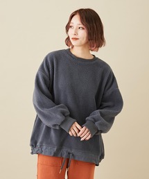 CUBE SUGAR（キューブシュガー）の「無地ボア裾切替ドロストプルオーバー（その他トップス）」