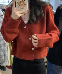 Amulet | Vネックフロントボタンカーディガン(カーディガン/ボレロ)