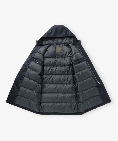 MACKINTOSH LONDON（マッキントッシュ ロンドン）の「ウールサキソニーフーデッドロングダウンアウター（ダウンジャケット/コート・メンズ・ネイビー/ダークブラウン・38/40/42）」の11枚目の写真