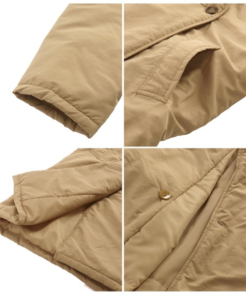 ANAP（アナップ）の「中綿アレンジカラーダブルコート（ダウンジャケット/コート・レディース・ベージュ/ライトグレー/ブラック・FREE）」の9枚目の写真