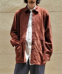 【ATON / エイトン】LAMB SUEDE SHIRT JACKET / ラムスエードシャツジャケット