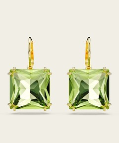 関税込み★SWAROVSKI★Millenia クリップイヤリング グリーン Millenia クリップイヤリング, スクエア・カット, グリーン