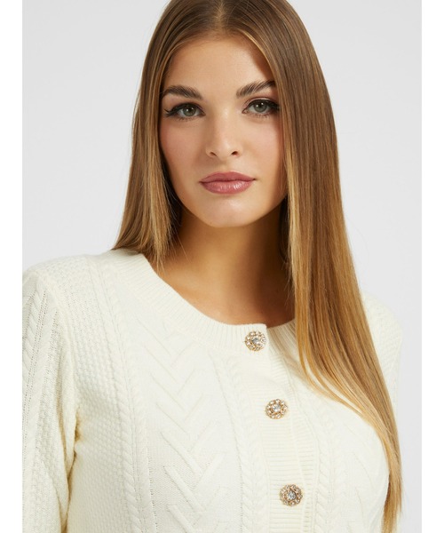 Guess（ゲス）の「Edith Cardigan（カーディガン/ボレロ・レディース・ブラック/クリーム・MEDIUM/X-SMALL/SMALL）」の10枚目の写真