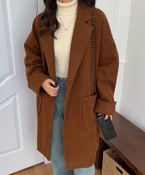 ECLIN（エクラン）の「オーバーサイズミドル丈チェスターコート