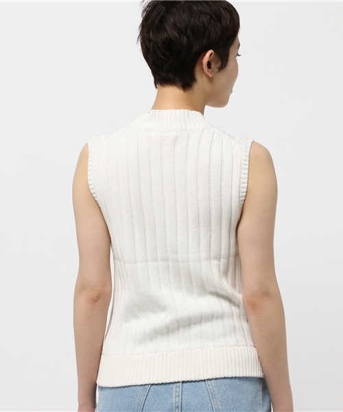 Chico（チコ）の「ハイネックRIBノースリニット（ニット/セーター・レディース・ホワイト/クリーム/ライトブルー・FREE）」の12枚目の写真