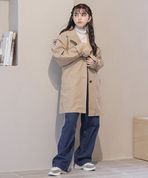 GLOBAL WORK（グローバルワーク）の「2WAY撥水トレンチ/162742（トレンチコート・キッズ・アイボリー/ベージュ・150cm/160cm）」の20枚目の写真