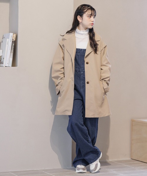 GLOBAL WORK（グローバルワーク）の「2WAY撥水トレンチ/162742（トレンチコート・キッズ・アイボリー/ベージュ・150cm/160cm）」の8枚目の写真