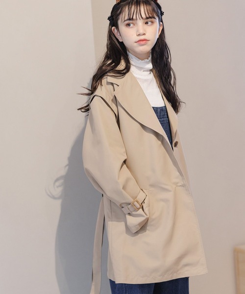 GLOBAL WORK（グローバルワーク）の「2WAY撥水トレンチ/162742（トレンチコート・キッズ・アイボリー/ベージュ・150cm/160cm）」の21枚目の写真
