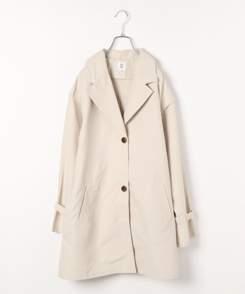 GLOBAL WORK（グローバルワーク）の「2WAY撥水トレンチ/162742（トレンチコート・キッズ・アイボリー/ベージュ・150cm/160cm）」の4枚目の写真
