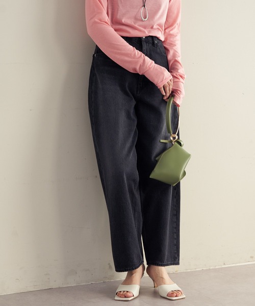 SHENERY(シーナリー)の「(ai no de)ワイドデニムパンツ(デニムパンツ・レディース・ブラック/インディゴブルー・SMALL/MEDIUM)」の3枚目の写真