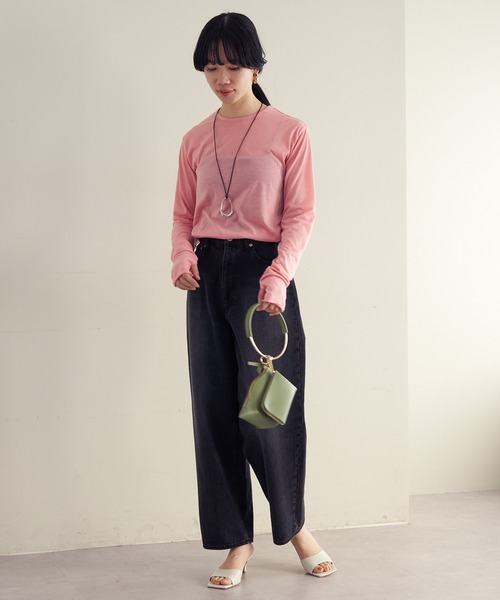 SHENERY(シーナリー)の「(ai no de)ワイドデニムパンツ(デニムパンツ・レディース・ブラック/インディゴブルー・SMALL/MEDIUM)」の12枚目の写真