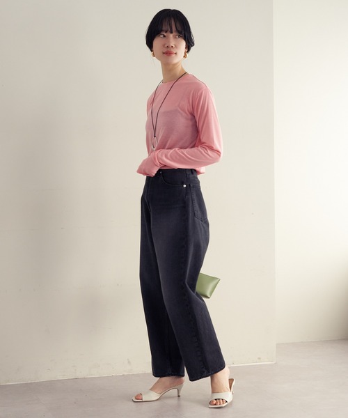 SHENERY(シーナリー)の「(ai no de)ワイドデニムパンツ(デニムパンツ・レディース・ブラック/インディゴブルー・SMALL/MEDIUM)」の14枚目の写真