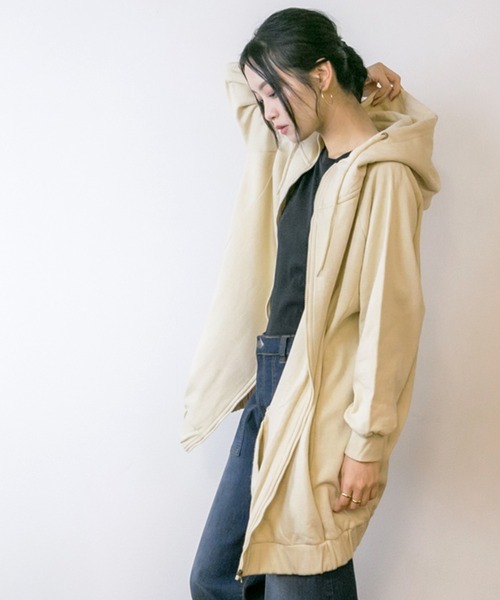 セール】atONE 裏起毛ビッグシルエットフルジップパーカー