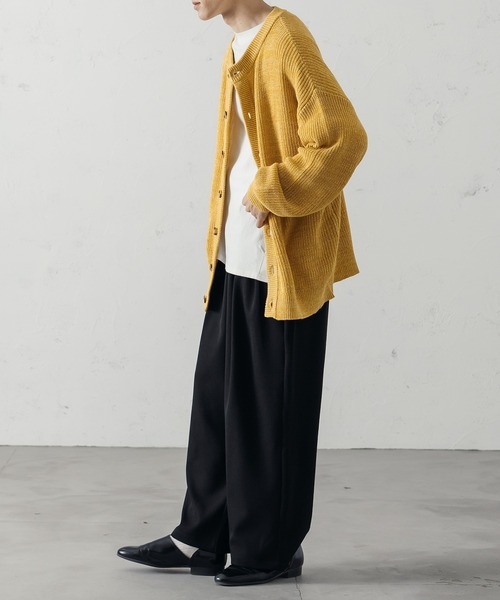 epnok(エプノック)の「CrewNeck Melange Cardigan/クルーネックメランジカーディガン(カーディガン/ボレロ・メンズ・グレー/イエロー・MEDIUM/LARGE)」の16枚目の写真