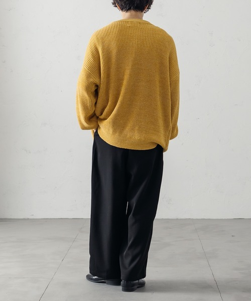 epnok(エプノック)の「CrewNeck Melange Cardigan/クルーネックメランジカーディガン(カーディガン/ボレロ・メンズ・グレー/イエロー・MEDIUM/LARGE)」の8枚目の写真