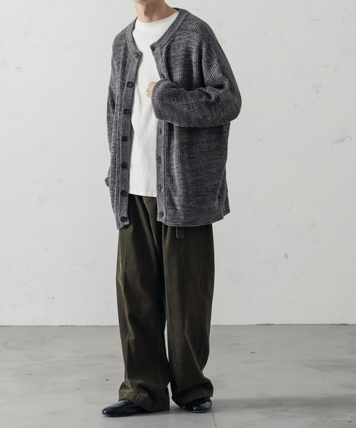 epnok(エプノック)の「CrewNeck Melange Cardigan/クルーネックメランジカーディガン(カーディガン/ボレロ・メンズ・グレー/イエロー・MEDIUM/LARGE)」の18枚目の写真