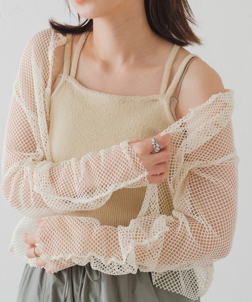 Kastane（カスタネ）の「メッシュ2WAYプルオーバー（Tシャツ/カットソー・レディース・ブルー/アイボリー/イエロー・FREE）」の11枚目の写真