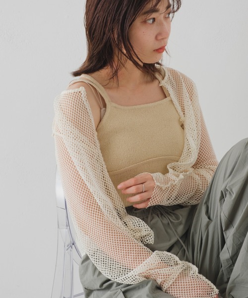 Kastane（カスタネ）の「メッシュ2WAYプルオーバー（Tシャツ/カットソー・レディース・ブルー/アイボリー/イエロー・FREE）」の22枚目の写真