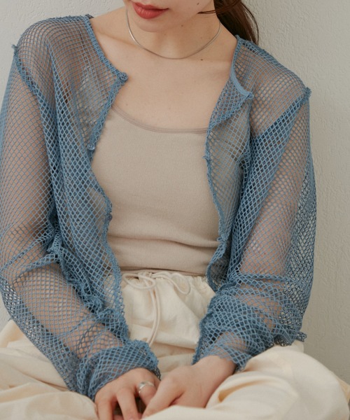 Kastane（カスタネ）の「メッシュ2WAYプルオーバー（Tシャツ/カットソー・レディース・ブルー/アイボリー/イエロー・FREE）」の18枚目の写真