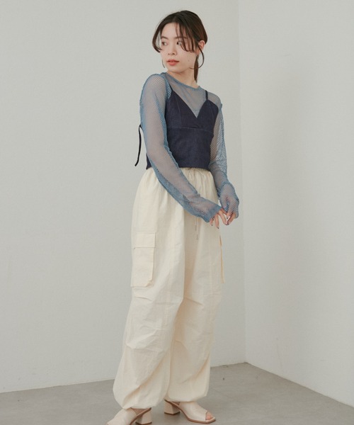 Kastane（カスタネ）の「メッシュ2WAYプルオーバー（Tシャツ/カットソー・レディース・ブルー/アイボリー/イエロー・FREE）」の10枚目の写真