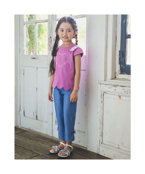 BeBe(ベベ)の「BeBe/杢ツイルレース9分丈パンツ(90~150cm)(その他パンツ・キッズ・パープル/ネイビー・130/140/150/100/110/90/120)」の13枚目の写真