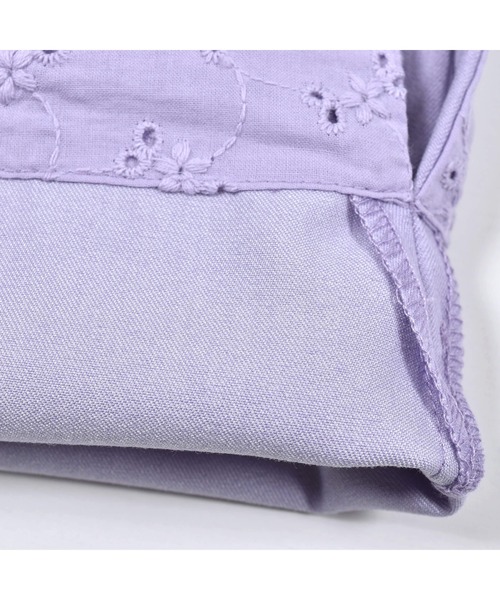 BeBe(ベベ)の「BeBe/杢ツイルレース9分丈パンツ(90~150cm)(その他パンツ・キッズ・パープル/ネイビー・130/140/150/100/110/90/120)」の6枚目の写真