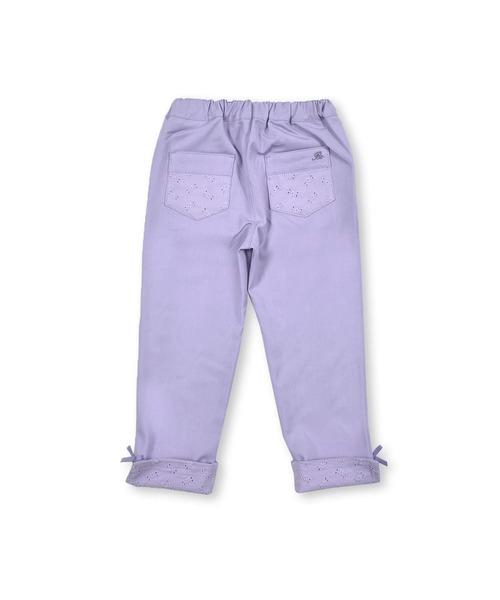 BeBe(ベベ)の「BeBe/杢ツイルレース9分丈パンツ(90~150cm)(その他パンツ・キッズ・パープル/ネイビー・130/140/150/100/110/90/120)」の3枚目の写真