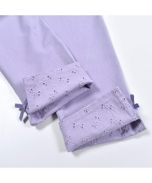 BeBe(ベベ)の「BeBe/杢ツイルレース9分丈パンツ(90~150cm)(その他パンツ・キッズ・パープル/ネイビー・130/140/150/100/110/90/120)」の14枚目の写真