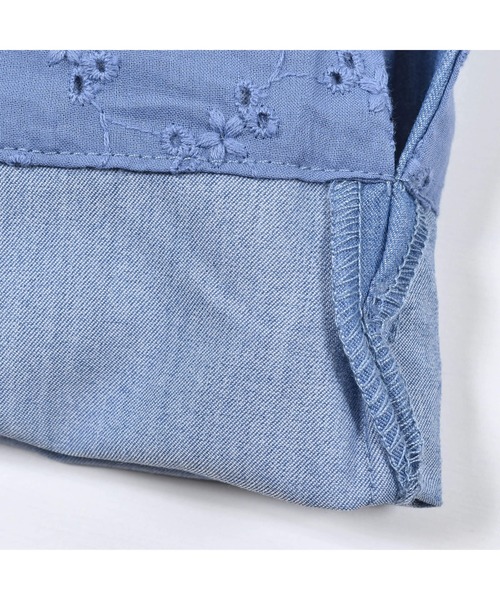 BeBe(ベベ)の「BeBe/杢ツイルレース9分丈パンツ(90~150cm)(その他パンツ・キッズ・パープル/ネイビー・130/140/150/100/110/90/120)」の7枚目の写真