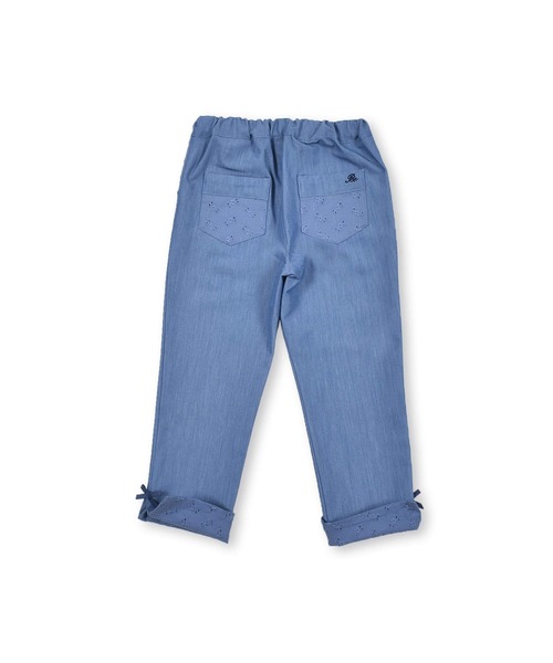 BeBe(ベベ)の「BeBe/杢ツイルレース9分丈パンツ(90~150cm)(その他パンツ・キッズ・パープル/ネイビー・130/140/150/100/110/90/120)」の4枚目の写真