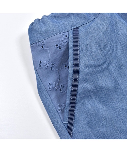 BeBe(ベベ)の「BeBe/杢ツイルレース9分丈パンツ(90~150cm)(その他パンツ・キッズ・パープル/ネイビー・130/140/150/100/110/90/120)」の9枚目の写真