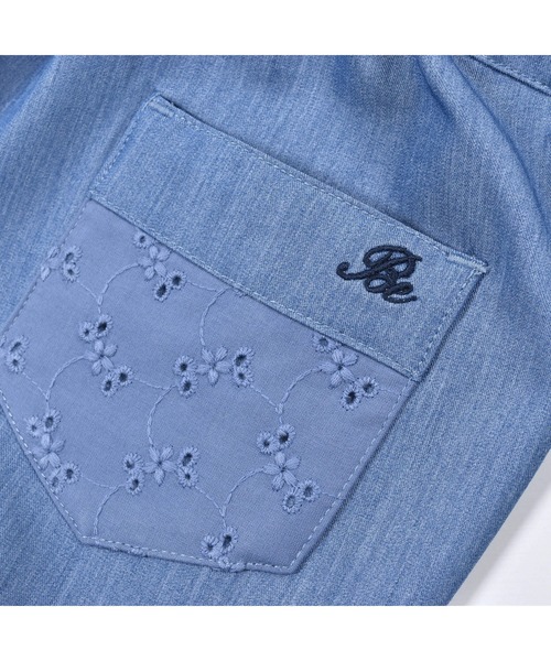 BeBe(ベベ)の「BeBe/杢ツイルレース9分丈パンツ(90~150cm)(その他パンツ・キッズ・パープル/ネイビー・130/140/150/100/110/90/120)」の12枚目の写真
